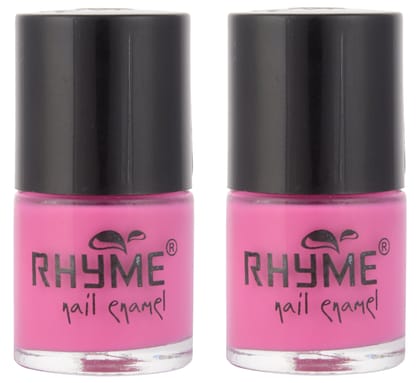 Rhyme Nail Enamel, Pink, 9 ml (Buy1 Get 1 FREE)