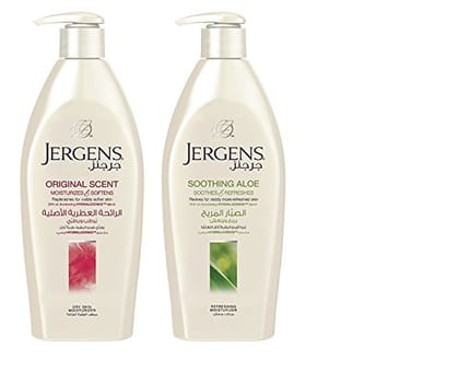 Jergens Original Scent For Dry Skin Moisturizer 600 ml + Soothing Aloe Moisturizer 600 ml