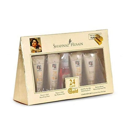 Shahnaz Husain Original Gold Kit with Professional Skin Tonic, Cream, 5 Count (Pack of 1)