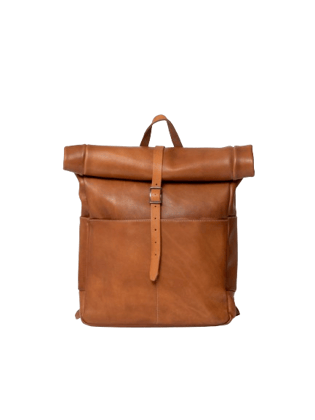 Bhakri Devi Handicraft Handmade Vintage Leather Backpack  Waterproof Bag for Men and Women - Brown