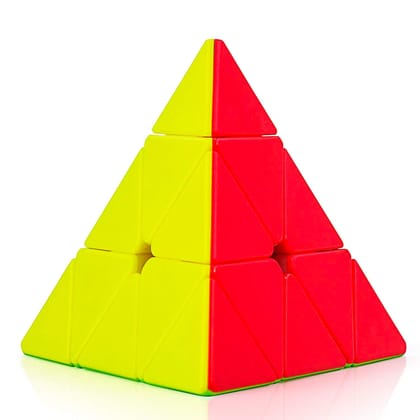 MANNAT Pyraminx Pyramid 3X3X3 Triangle Cube 3X3 High Speed Stickerless Puzzle Cube Game Toy, Multicolor, Kids and Professionals