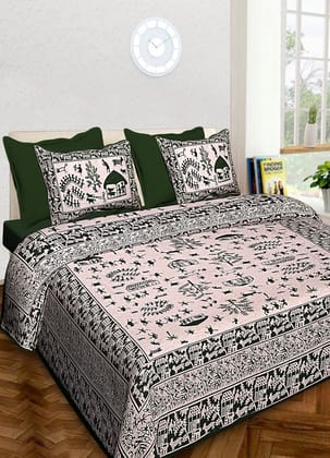 Economical Cotton Bedsheet King Size (93×108 inches) – (Adi Batik-G)