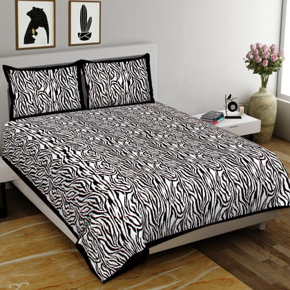 Premium Cotton Bedsheet King Size (93×108 inches) – (Tiger Print)