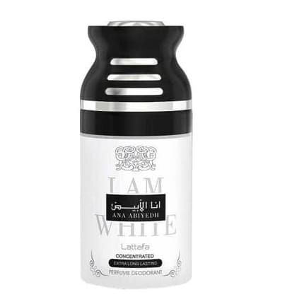 Lattafa Ana Abiyedh I Am White Deodorant For Unisex 250 Ml