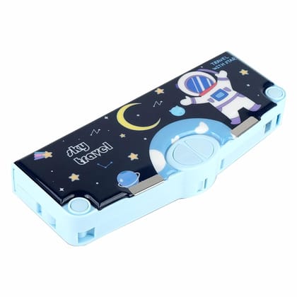 MANNAT Space Theme Pencil Boxs for Kids,Space Pencil Boxs for Boys,Kids Pencil Boxs for Boys & Girls,Pencil Boxs for Boys,Space Theme Return Gifts for Kids (With Accessories)