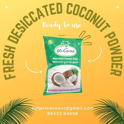 100% Natural DE-CO-NUT Desiccated Coconut Powder 500gm