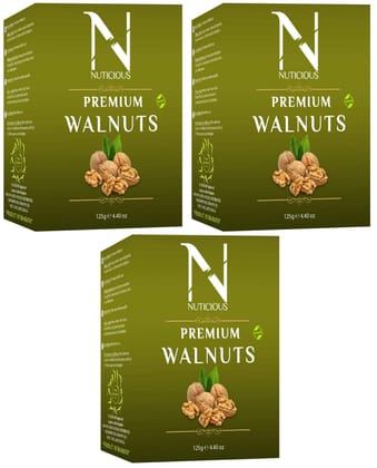 Nuticious California Walnuts kernals/Without Shell-125 G (Pack of 3) Dryfruits & Berries,Diwali gifts,Diwali offer,Nuts