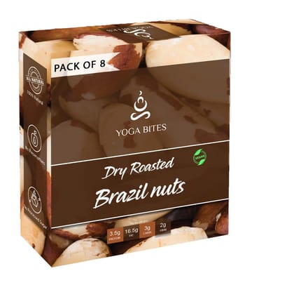 Yogabites Dry Roasted Brazilnut-25 G Pack of 8�
