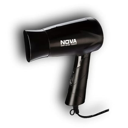 1200 Watts Hot and Cold Foldable Hair Dryer- Black