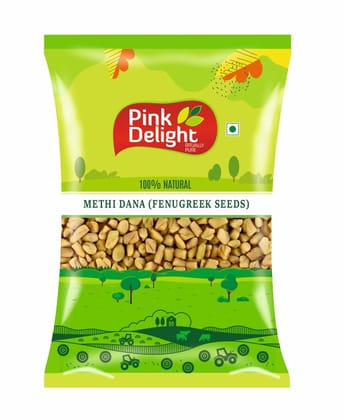 Pink Delight Spices | Dana Methi (Fenugreek) | Natural & Organic Whole Spices | 1 Kg Pack
