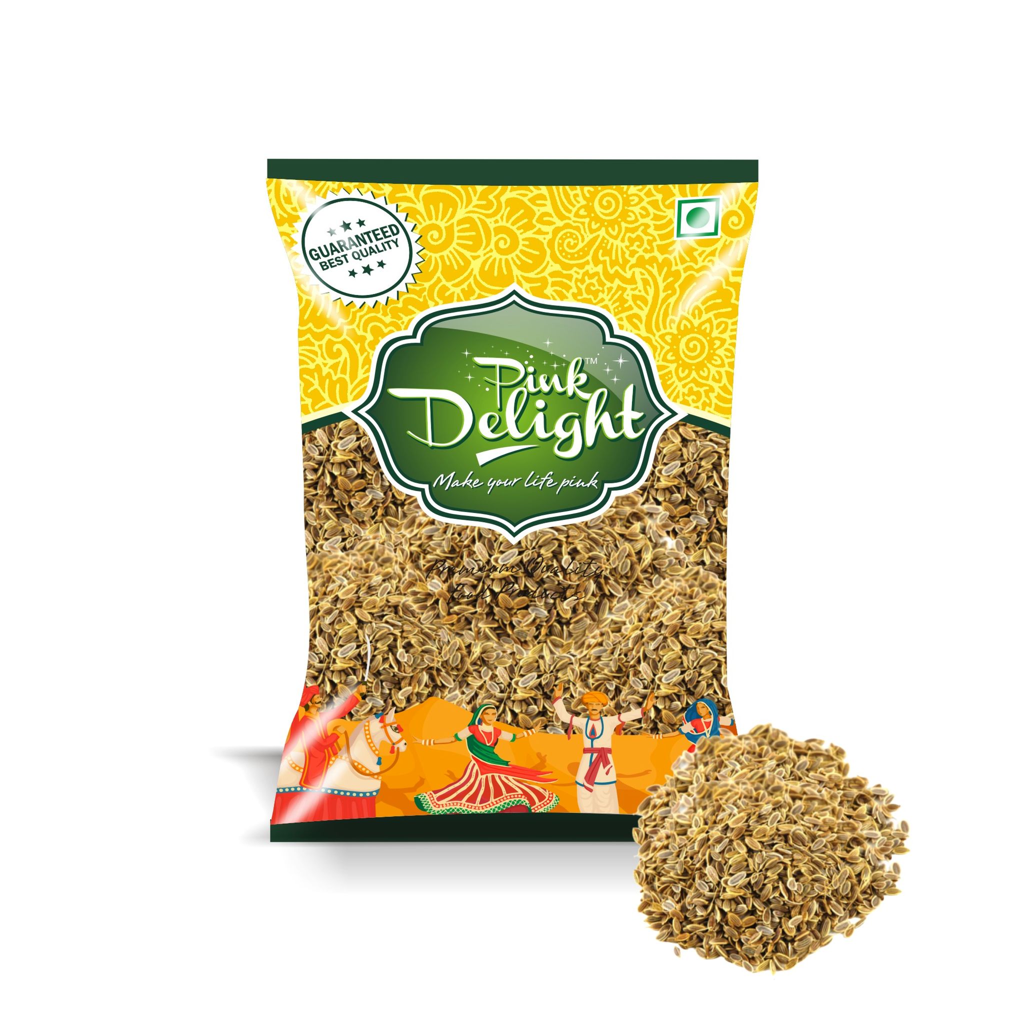 Pink Delight Spices | Shah Jeera (Royal Cumin) | Natural & Organic Whole Spices | 100 Gm Pack