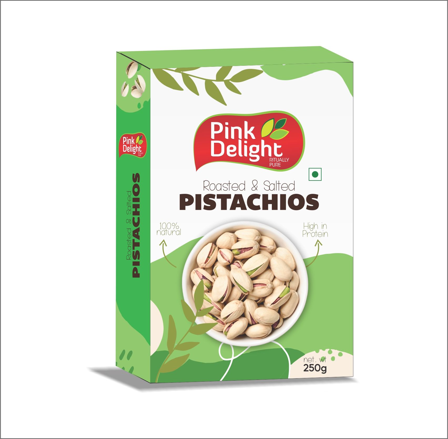 Pink Delight | Pistachios | Natural & Organic Dry Fruits | 250 Gm Pack
