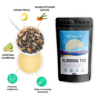 Udyan Tea Slimming Green Tea | Weight Management Tea with Garcinia Cambogia & other herbs |Stimulates Metabolism |100% Natural Loose Leaf Slim Tea
