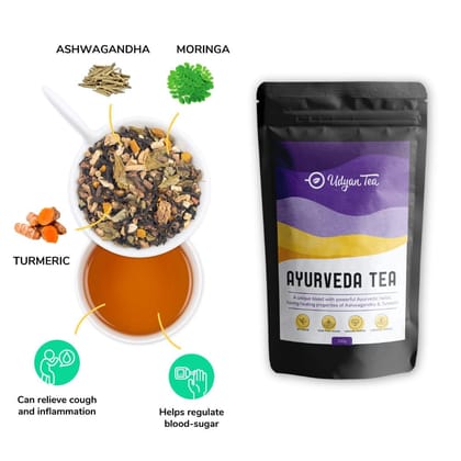 Udyan Tea Ayurveda Tea Healing Herbal Black Tea | Good for reducing cough, cold & flu symptoms