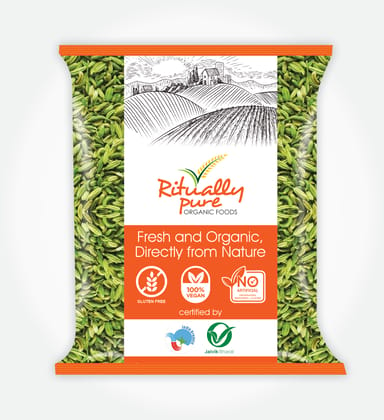 Ritually Pure 100% Organic | Natural Spices | Saunf Baarik (Lucknowi Saunf) | 500 Gm Pack