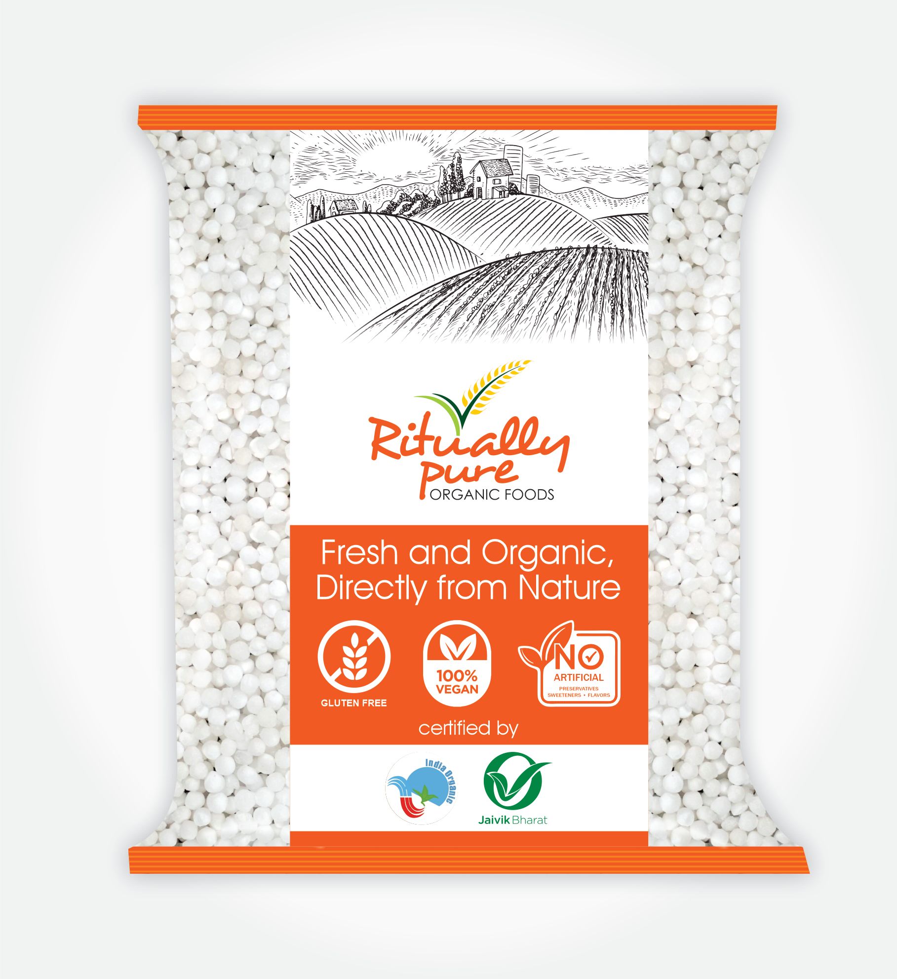 Ritually Pure 100% Organic | Natural & Organic | Sabudana (Sago) | 1 Kg Pack