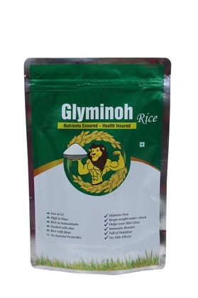 Glyminoh Low GI Rice 1 Kg | Diet & Diabetic Friendly | Sugar Control Rice To Manage Blood Sugar Level | Zinc & Fibre rich Rice | Clinically Certified Low GI | 100% Natural & Pesticide Free | Diabetes Food Products