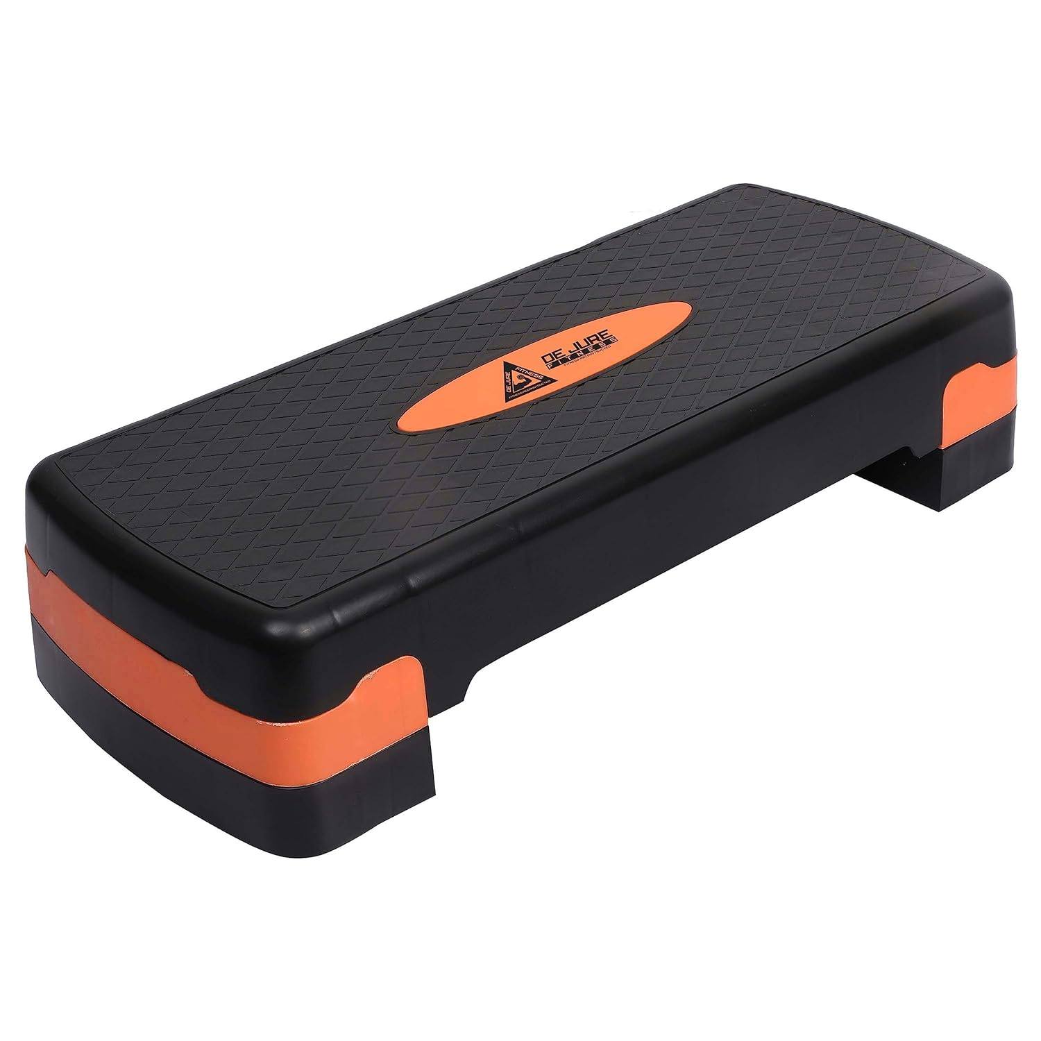 De Jure Fitness Aerobic Stepper, Two Height Level Adjustments - 4 inches and 6 inches, Slip-Resistant & Shock Absorbing Platform for Extra-Durability, Supports Upto 200 KG, (Orange)