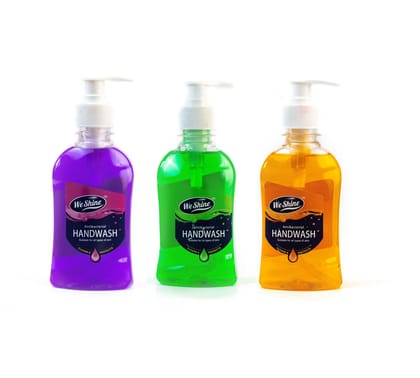We Shine Antibacterial Germ Protection Hand Wash Liquid Soap Dispenser | Kills 99.99% Germs and Bacteria With Refreshing Fragrance - (PACK OF 3)