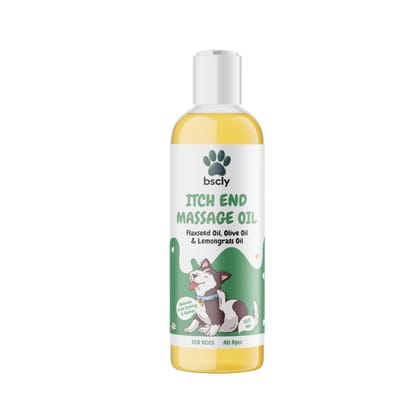 Bscly Itch End Massage Oil Flaxseed oil, Olive Oil & Lemongrass oil 100 ml