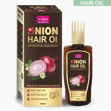 Vi-John Onion Hair Oil With Bhringraj & Amla, Which Controls Dandruff & Hair Fall - 100 ML