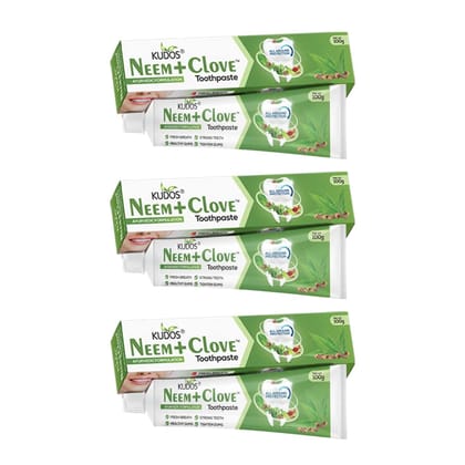 KUDOS AYURVEDA Neem Clove Toothpaste. Prevents cavities,Bad Breath,tooth decay.Help Fights germ,Anti Bacterial GumProtection Daily Use Toothpaste