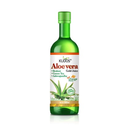 Kudos Ayurveda AloeVera Gold (Orange Flavour) Health Drink Liquid 1000ml