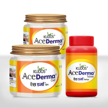 Kudos Ayurveda Ace Derma Kit | Best Ayurvedic Medicine for Skin Fungal Infection | Eczema Care