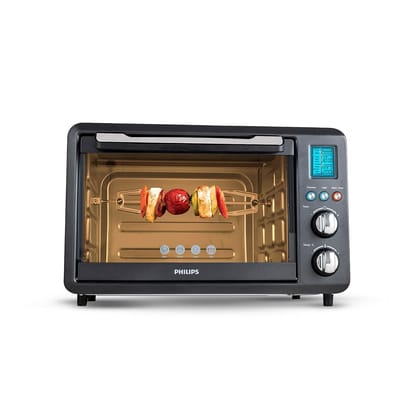Philips HD6976/00 36 Litre Digital Oven Toaster Grill, 2000W, With Opti Temp Technology, Temperature Control, Convection Mode, Chamber Light and 10 Preset Menus, Inner Lamp, 7-Level Browning Function