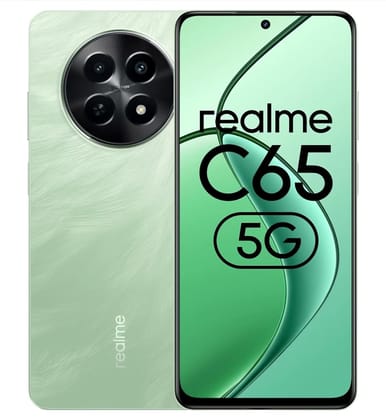 Realme C65 5G (Feather Green, 4GB RAM, 128GB Storage)| Expandable Upto 2TB | Upto 8GB Dynamic RAM | 50MP Rear Camera | 8MP Front Camera | Dimensity 6300 Processor