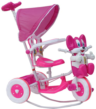 Amardeep Baby Tricycle 86 * 64 * 33 cms 1-3 yrs W/Shade and Parental Control (Pink)