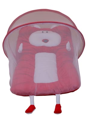 Amardeep Baby Mattress with Mosquito Net Red XL Size 90 * 55 * 6 cms 0-1yrs