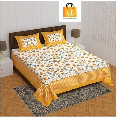 Bedsheet Adda New Lunching Premium Quality Solid Color Stripe Double Bedsheet With Two Pillow Cover (Set Of 3)-10002