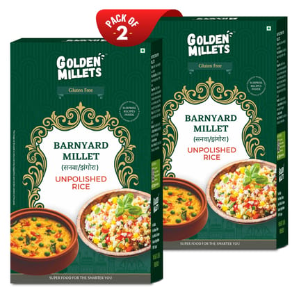 Golden millets Barnyard millet unpolished Rice (500g,Pack of 2)