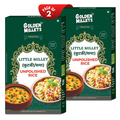 Golden Millets Little Millet Rice, High protein & fiber rich (500gms,pack of 2)