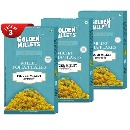 Golden Millets Ragi/Finger Millet Flakes (250gm,Pack of 3)