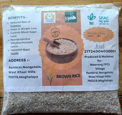 Brown Rice (From Khasi Hills)