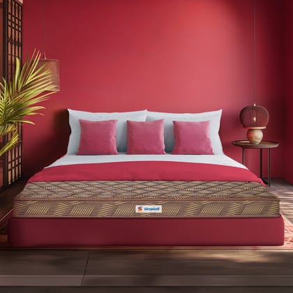 Sleepwell  Champ-Superior PU Foam | 5-inch King Bed Size | Medium Firm | Anti Sag Tech Mattress (Brown, 84x48x5)