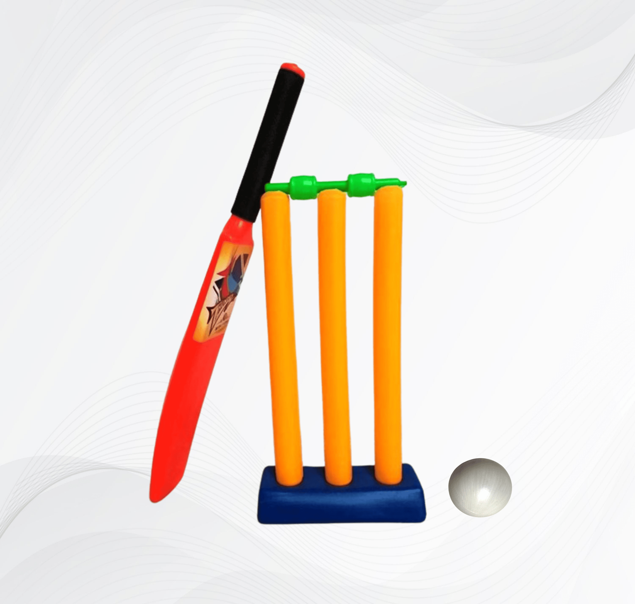 Discover the NIDA Ultimate Cricket Set for Youngsters (4-6 Years) - Premium Multicolor Plastic Bat, Ball & Wickets