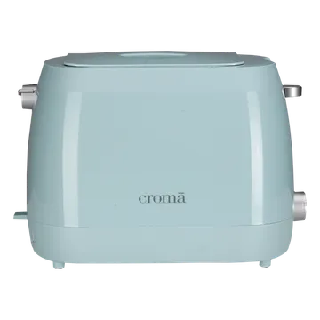 Croma 800W 2 Slice Pop-Up Toaster with Removable Crumb Tray (Green)