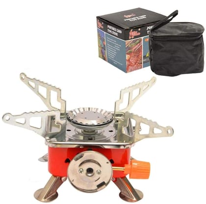 Windproof Foldable Stove Burner-Ultralight Camping Stove Portable Mini Outdoor Folding Metal Camping Gas Stove Windproof Furnace Burner Backpacking Hiking (Stove Only)
