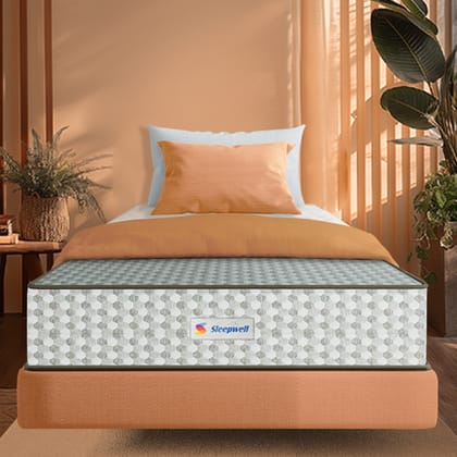 Sleepwell Dual PRO Profiled Foam Reversible 5-inch Single Bed Size, Gentle and Firm, Triple Layered Anti Sag Foam Mattress (Grey, 75x35x5)