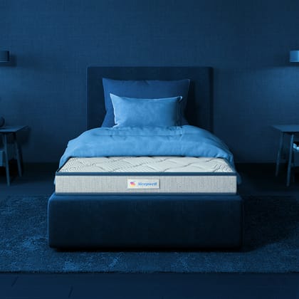 Sleepwell Nexa Classic Resitec Foam 5-inch Single Bed Size Mattress - Gentle Comfort, Superior air circulation, Enhanced Support, and Premium Top Layer Feel, Aqua (78x36x5)