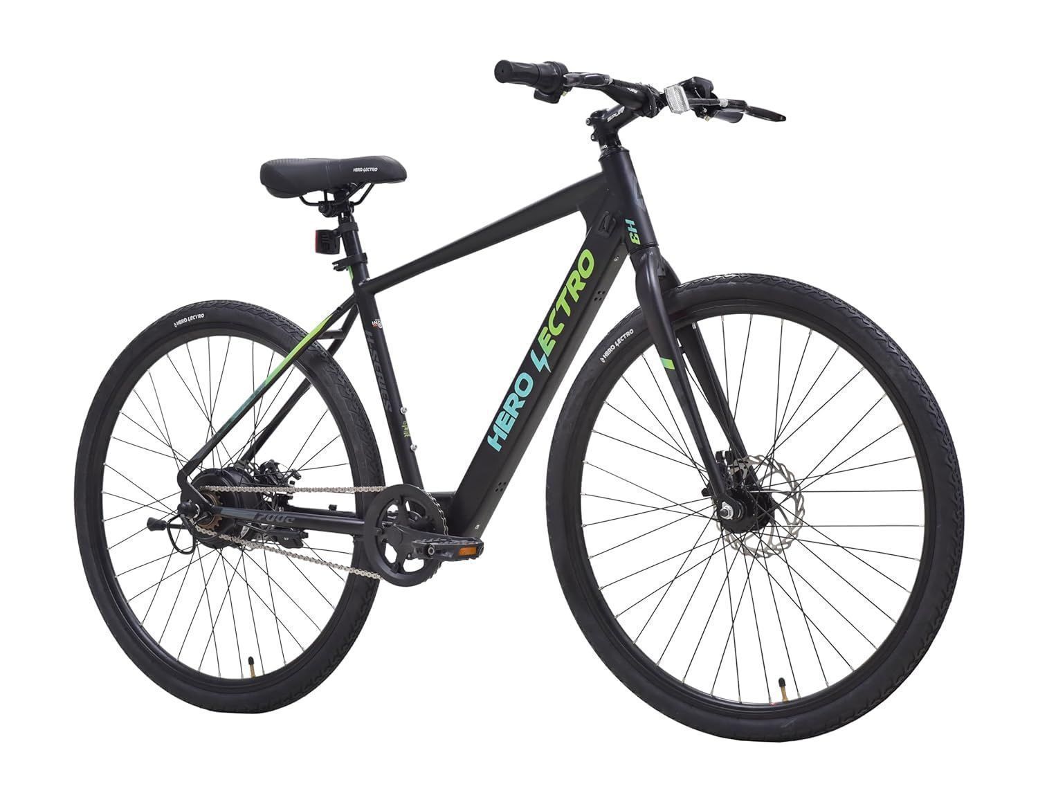 Hero Lectro H3 700C Single Speed Electric Cycle | 250W BLDC Motor | 36V/2A (Li-ion) 5.8Ah Battery | Speed Upto 25 Kmph | Range Upto 30 KM/Charge - 98% Assembled cycle