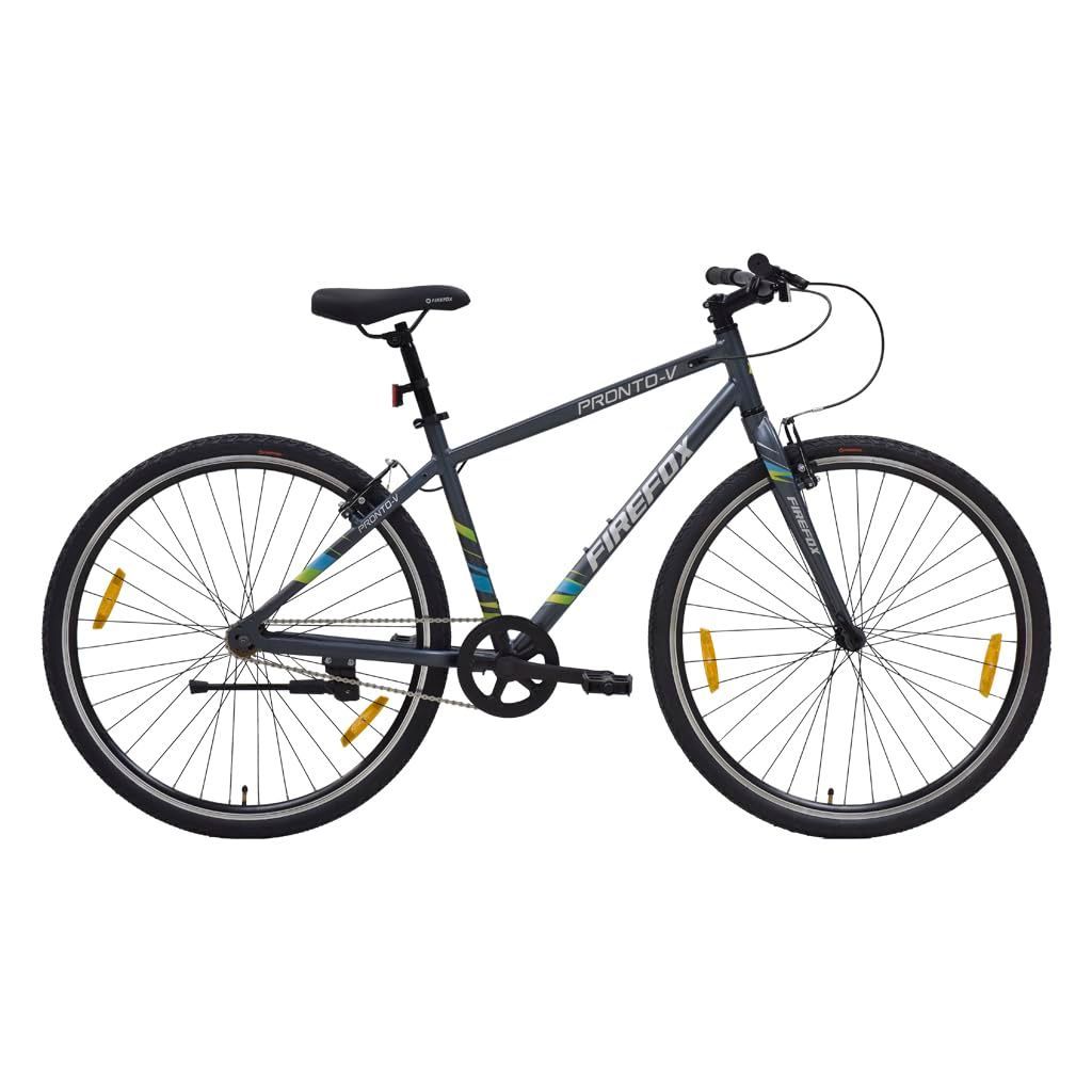 FIREFOX Pronto V 700C Mountain Bicycle for Mens (Single Speed, Grey)  - 98% Assembled Cycle