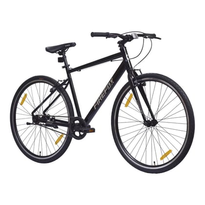 FIREFOX Whiplash 700C T Hybrid Cycle/City Bike | Single Speed | Black | Ideal for Mens | 98% Assembled Cycle