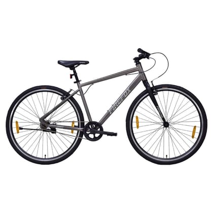 FIREFOX Whiplash 700C T Hybrid Cycle/City Bike (Single Speed, Grey, Black) | Ideal for Mens | 98% Assembled Cycle