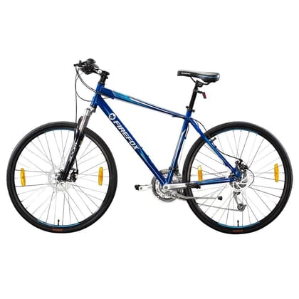 FIREFOX Road Runner Pro D Plus 700C T Hybrid Cycle/City Bike (21 Gear, Blue) | Ideal for Mens | 98% Assembled Cycle