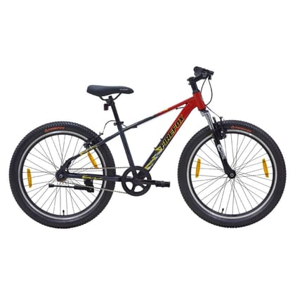 FIREFOX Tremor X 24 V Mountain Cycle (Single Speed, Red) | Ideal for Mens | 98% Assembled Cycle
