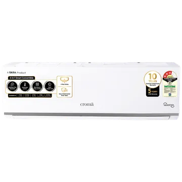 Croma 4 in 1 Convertible 1 Ton 3 Star Inverter Split AC with Dust Filter (2024 Model, Copper Condenser)